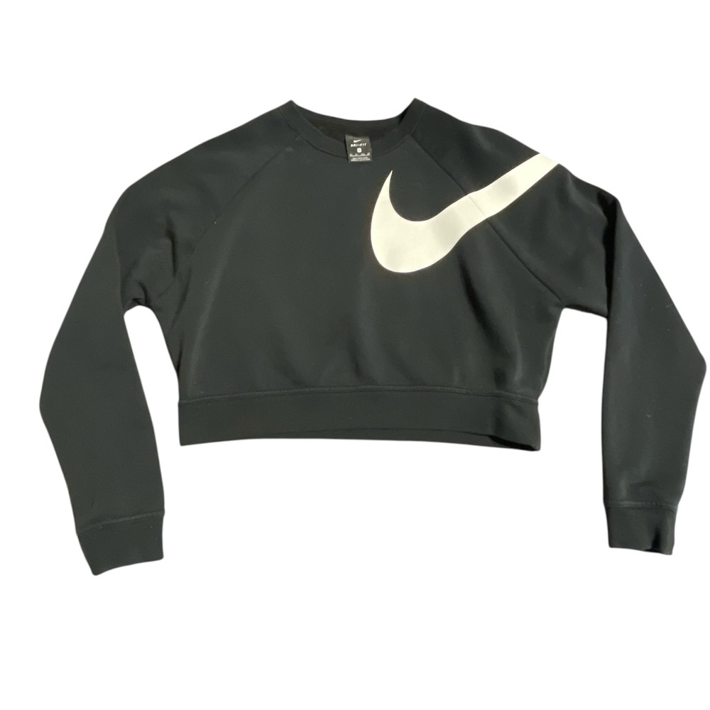 Nike Black Boxy Crop Hoodie
